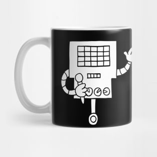 Mettaton Undertale Simple Black and White Design Mug